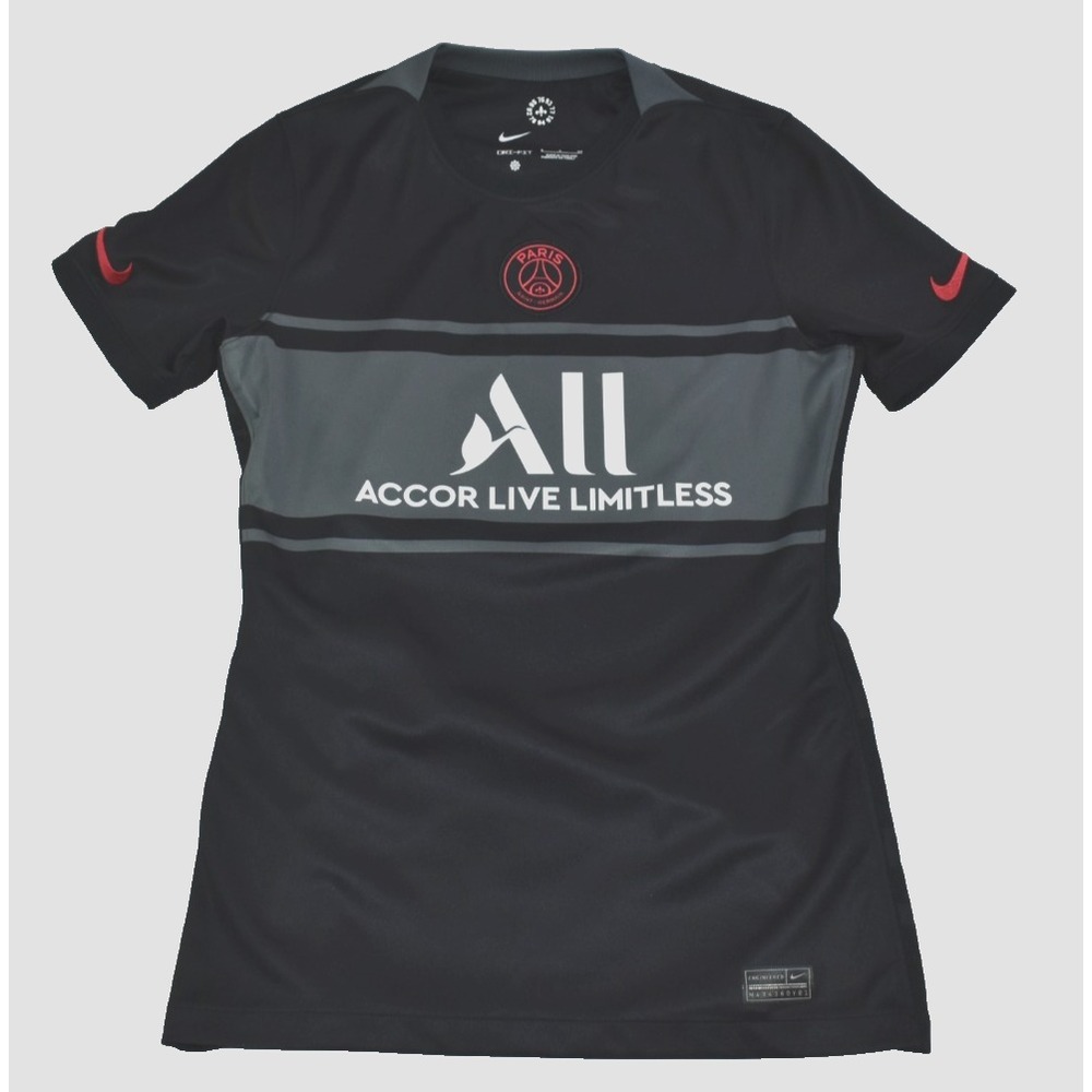 Nike Dri-Fit Paris Saint-Germain Women Size S Soccer Jersey Black DB6226 011
